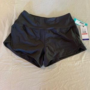 Dark gray athletic shorts, size small, Gaiam. Brand new with tags.